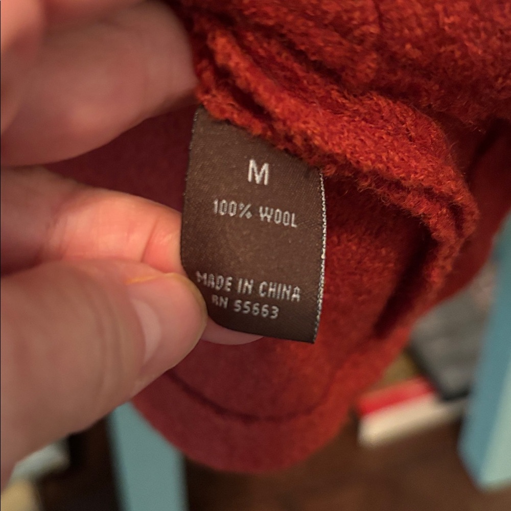 Fenn Wright Manson Rust Knit Jacket, Sz Med. 100% wool - Picture 4 of 10